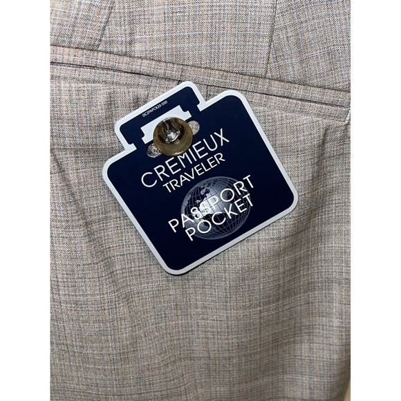 NEW Cremieux Traveler Tan Wool Blend Flat Front Dress Pants 44R S55ZX604011 - Picture 5 of 6